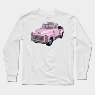 Vintage Pink Truck Long Sleeve T-Shirt